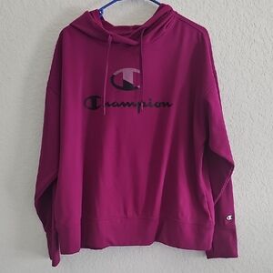 Women's Champion XL Fleece Lined Magenta Hoodie